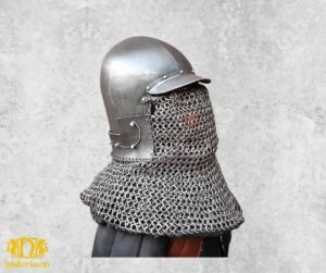 Helmet with peak